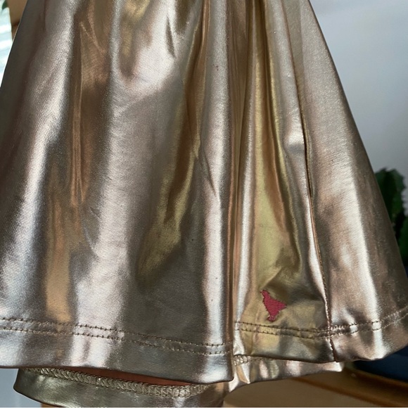 Pink Chicken Alexis Skirt Metallic Gold Lamé - Picture 8 of 13